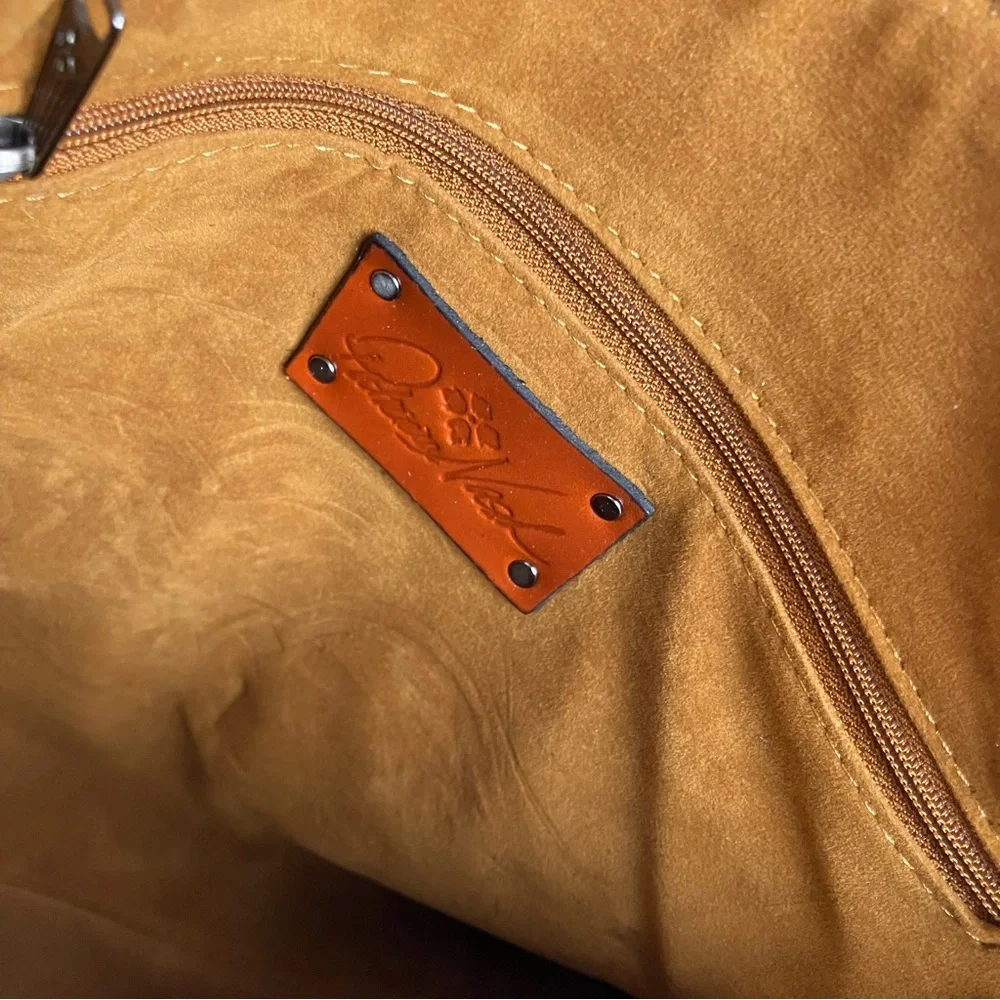 New Patricia Nash Josselin Leather Satchel - Picture 3 of 9